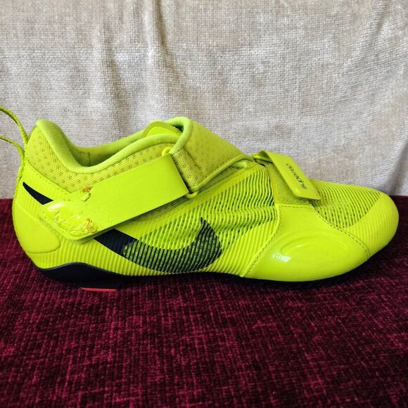 Nike SuperRep Cyber Mango Neon Yellow Spin Cycling Shoes Size 9 - Picture 2 of 9